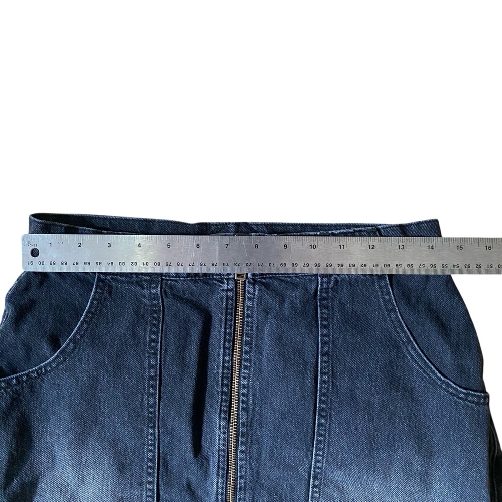 Mint Velvet Black Denim Midi Zip Skirt Size 8‎ - Picture 5 of 7